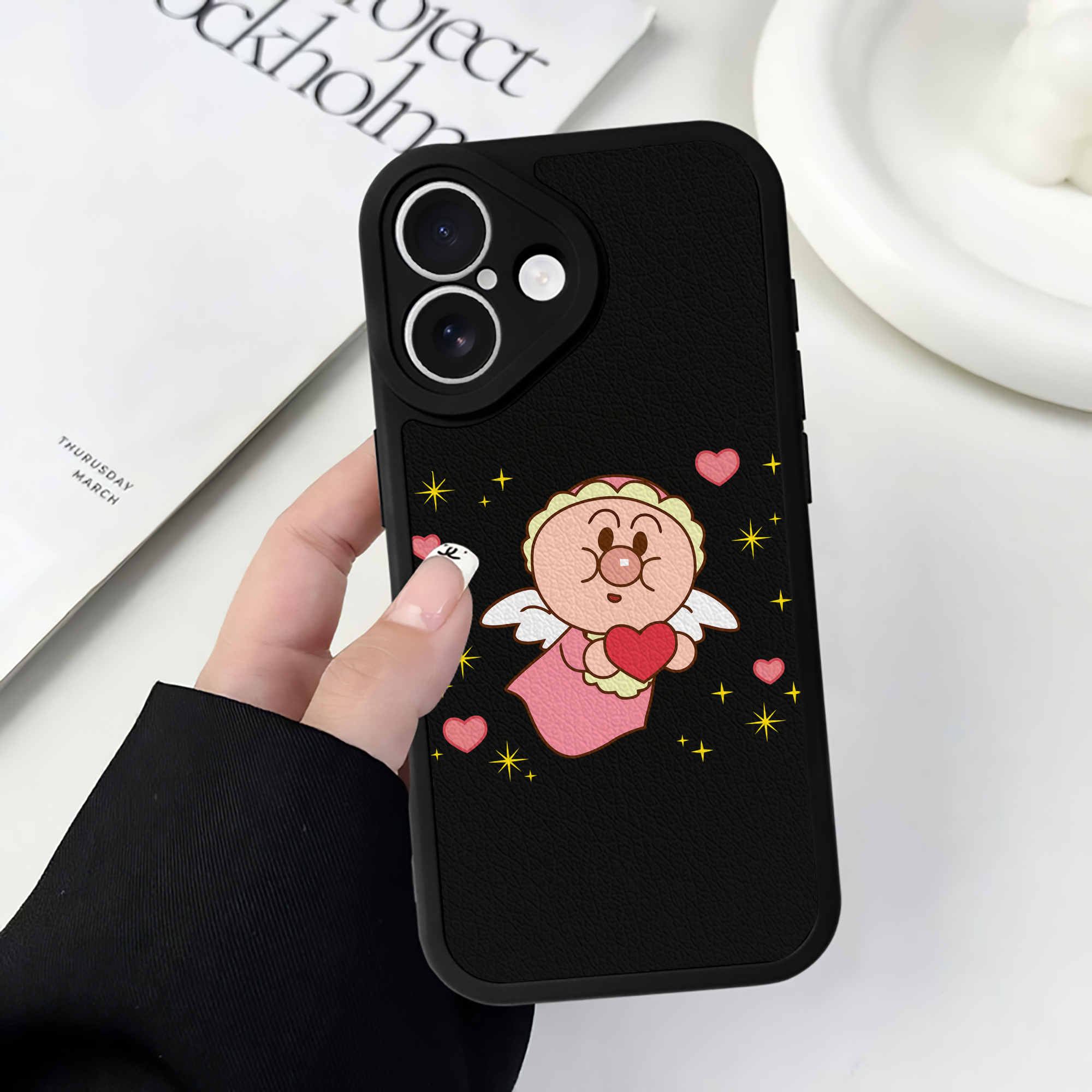（画像用） アンパンマン Anpanman 【iPhone 16シリーズ対応】シリコンスマホケース（レザー調） 材質：シリコン